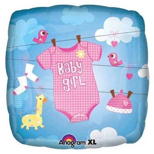 Load image into Gallery viewer, 18&amp;quot; Onesie Baby Girl Foil Balloon
