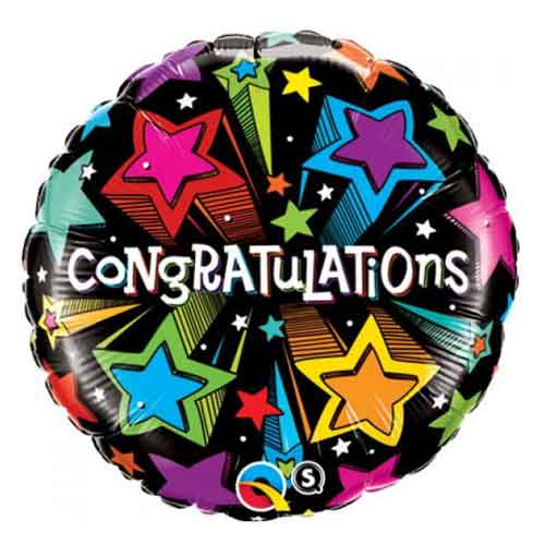 18" Shooting Stars Graduation Balloon