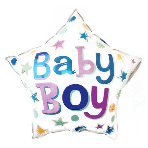 Load image into Gallery viewer, 18&amp;quot; Star Baby Boy Foil Balloon
