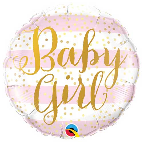 Load image into Gallery viewer, 18&amp;quot; Stripes Baby Girl Balloon
