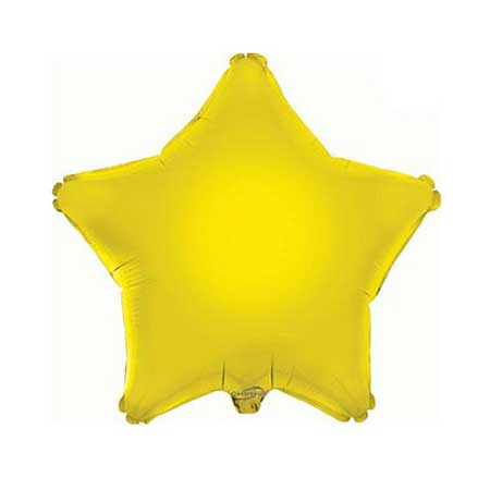 18" Yellow Star Foil Balloon