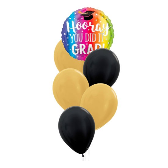 18in Graduation & 6 Latex Balloons Bouquet