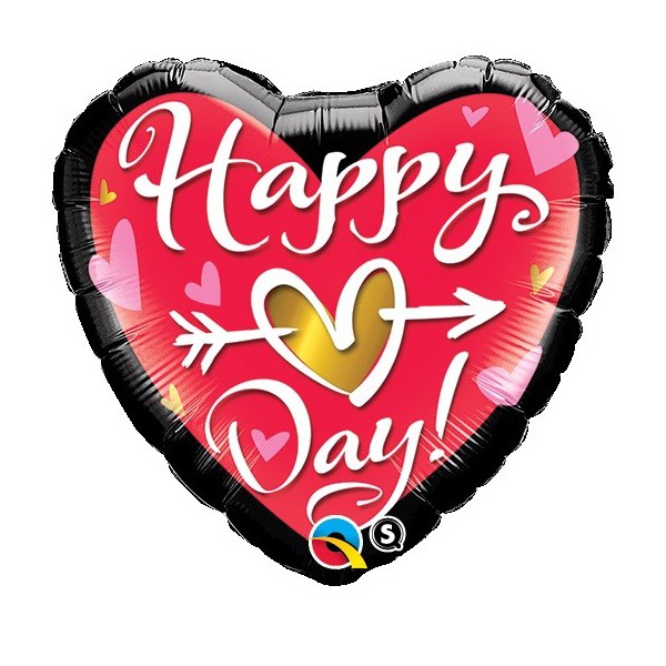 18" Happy Heart Day Love Balloon