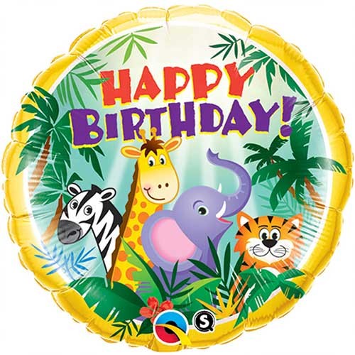 Happy Birthday Jungle Buddies Balloons.