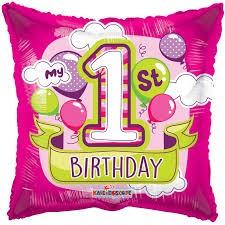 1st Birthday Pink Balloon