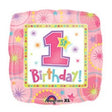 18" Onederful 1st Birthday Pink Balloon