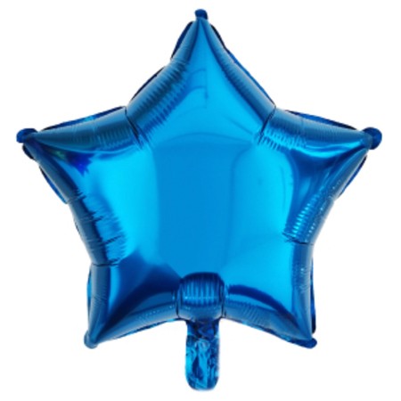 Blue Star Shaped Helium Balloon.