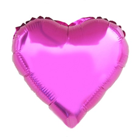 Hot Pink Heart Shaped Helium Balloon.