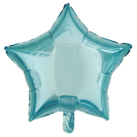 18" Light Blue Star Foil Balloon