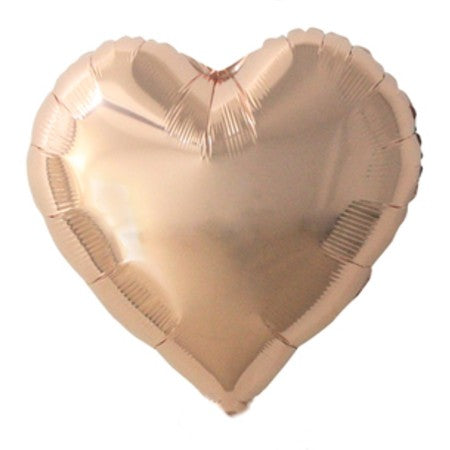 Rose Gold Heart Shaped Helium Balloon.