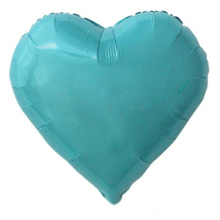 Load image into Gallery viewer, Tiffany Blue Heart Shaped Helium Balloon.
