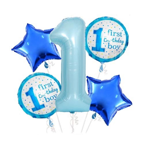 1st Birthday Boy Balloon Bouquet