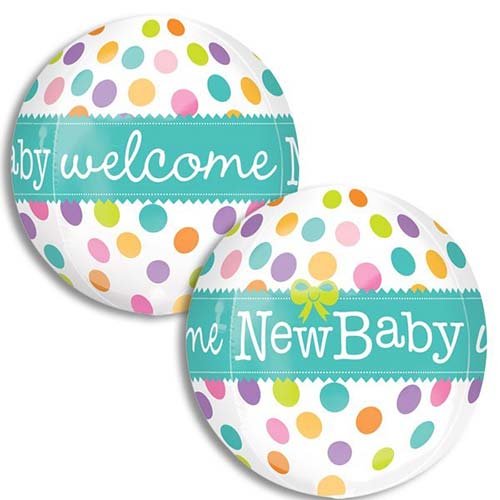 20" Welcome New Baby Orbz Balloon