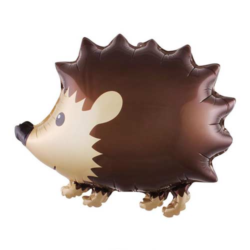 Hedgehog balloon for a forest themed birthday party.