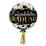 22" Graduate Black Star Graduation Bubble Balloon
