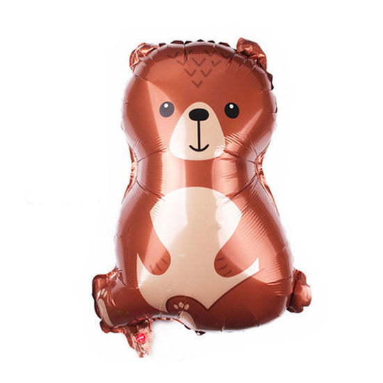 Woodlands Brown Bear Shaped Balloon can be filled with helium.