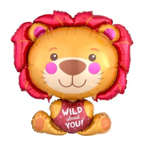26" Wild about You Lion Love Balloon