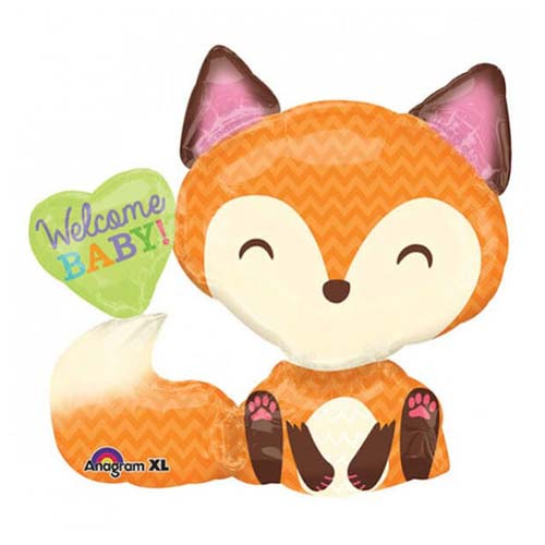 28" Fox Welcome Baby Balloon