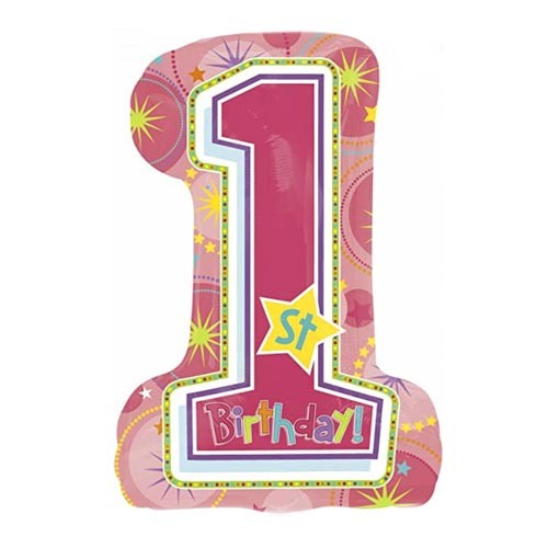 28" Onederful Girl 1st Birthday Balloon