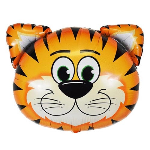 Tiger head themed balloon by Qualatex.