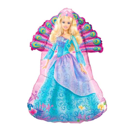 31" Barbie Peacock Princess Balloon