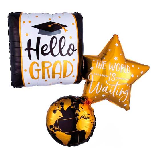 34" World Is Waiting Grad Balloon
