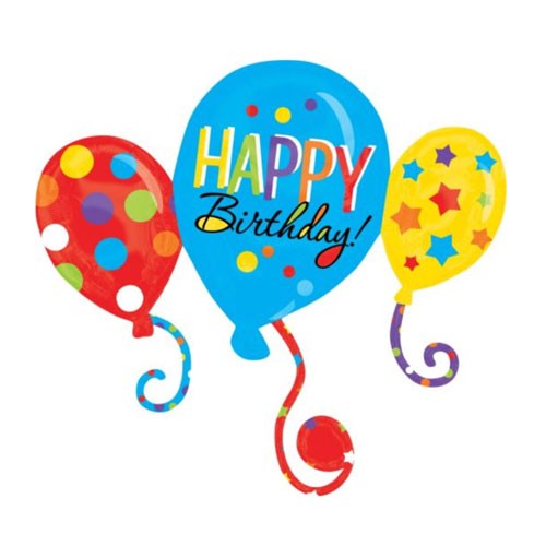 34" Balloon Bash Happy Birthday Balloon