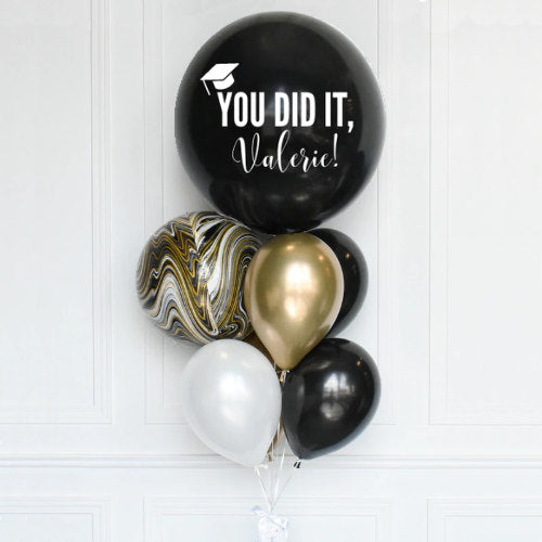 jumbo Balloon with a customised message to wish a loud congratulations to the graduate. You Did It!