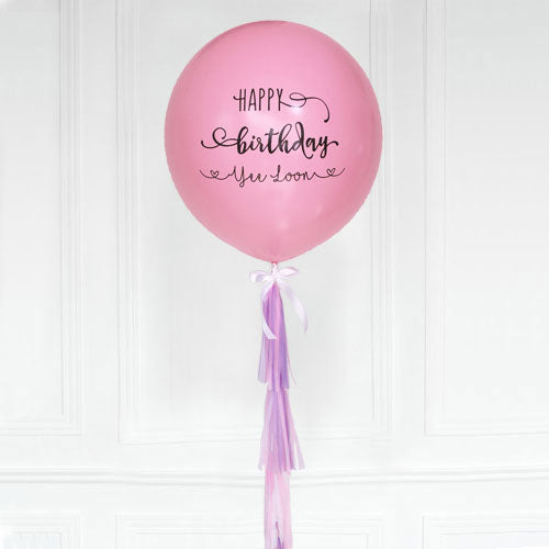 Customised 36" Latex Balloon with Tassels Tail