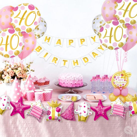 These pink balloon garlands are great and simple to set up. Inflate with air and ready to be displayed. Good for all kinds of parties. We used it for Kelly's 40th birthday!