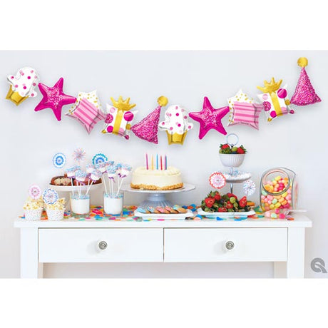 Celebrating Janice's 1st birthday was made so easy with these ready for display balloon garland. Just need to inflate them with air and hang them up. Voila! We got a great backdrop for photoshoot!