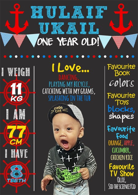 Nautical themed Milestone Chalkboard