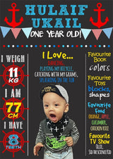 Nautical themed Milestone Chalkboard