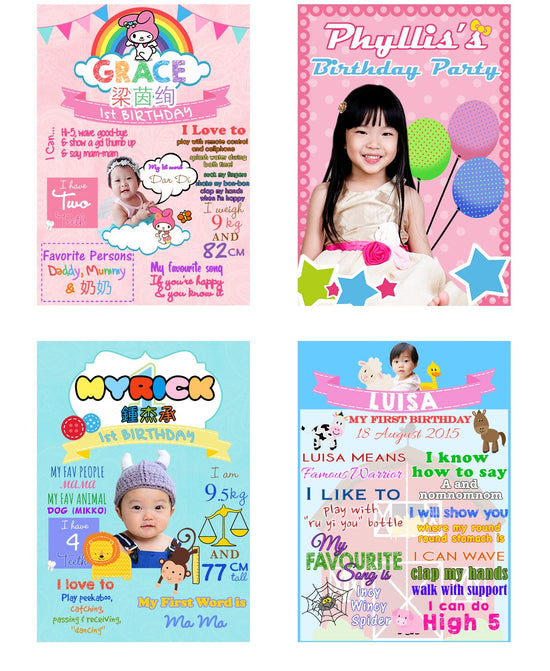 Milestone boards or poster boards for your sweet little one.