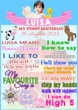 Milestone Board in barnyard farm theme.