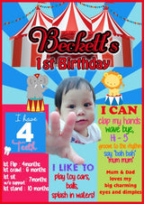 Milestone Board in circus theme