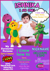 Barney the Dinosaur Milestone Board