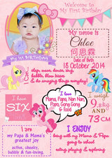 Milestone Board with the little pony.