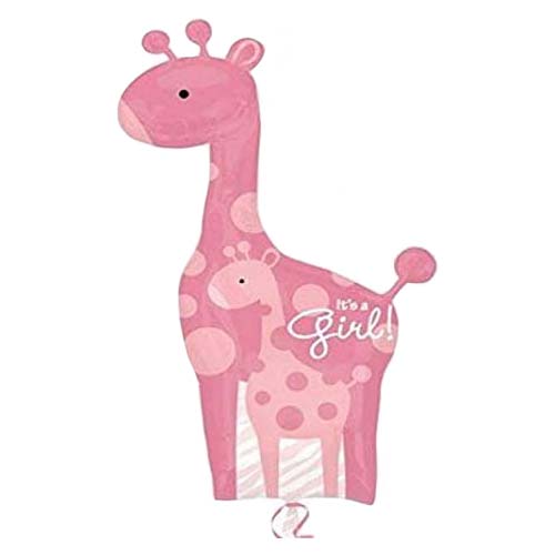 42" Safari Giraffe Baby Girl Balloon