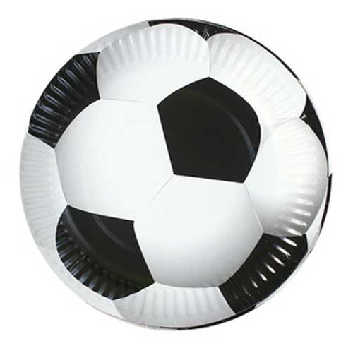 Load image into Gallery viewer, Soccer themed party plate for the real football fan&amp;#39;s birthday/
