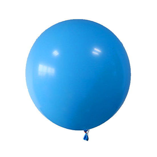 36 inch jumbo sized balloon in azure blue to set up for your lively youth themed garland or party backdrop.