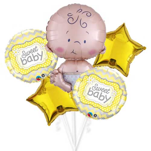 Load image into Gallery viewer, Baby in Diaper Balloon Bouquet
