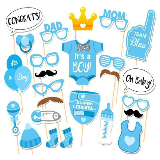 Cute photo props for us to take memorable pictures as we celebrate the arrival of the baby boy.