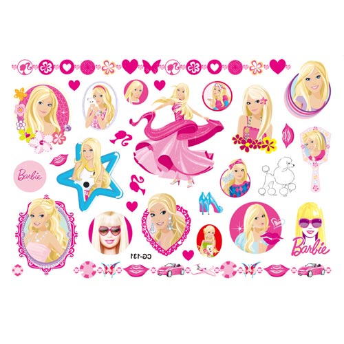 Barbie Tattoo Stickers 45 pcs