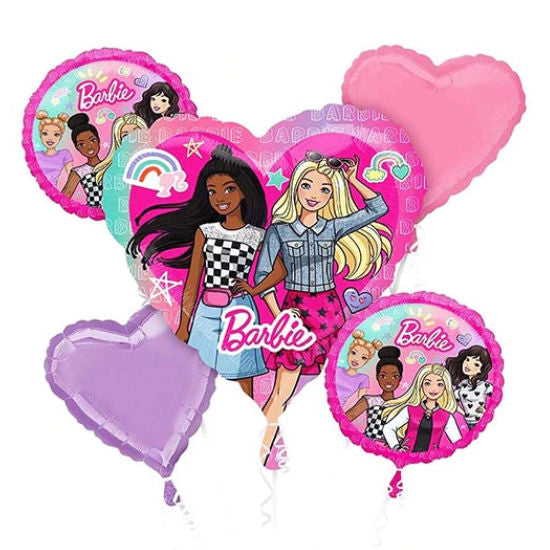 Barbie Dream Together Balloon Bouquet in Lovely Heart Shapes!