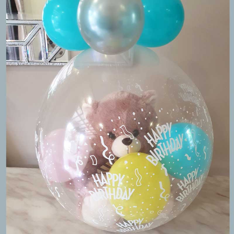 Birthday Bear in Balloon Gift