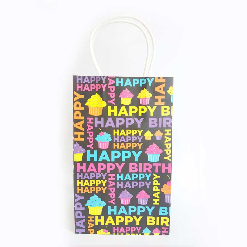 Black Cupcakes Birthday Paper Gift Bags
