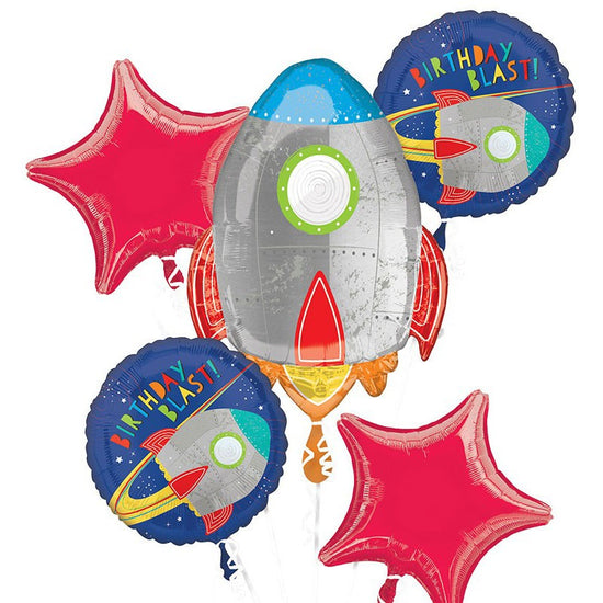 Load image into Gallery viewer, Blast Off Birthday Balloon Bouquet
