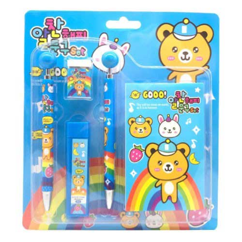 Blue Bear kids stationery gift pack for your kids birthday party or boys goody bags 