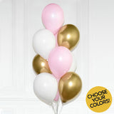 Chrome & Colored Latex Balloon Bouquet